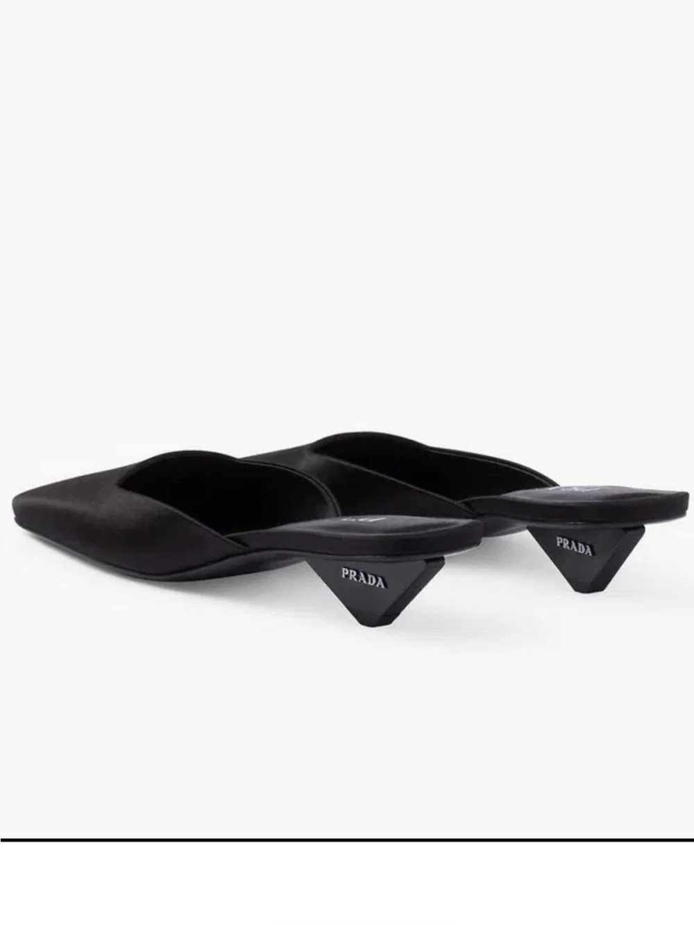 Prada Satin Square Toe Mules - Picture 5 of 8